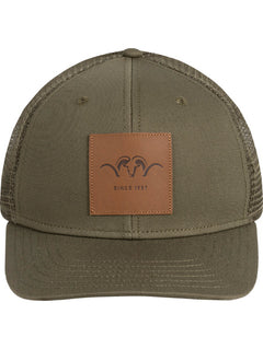 Blaser Leather Badge Cap DARK OLIVE / ONE SIZE