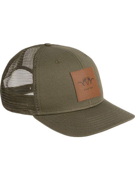 Blaser Leather Badge Cap DARK OLIVE / ONE SIZE