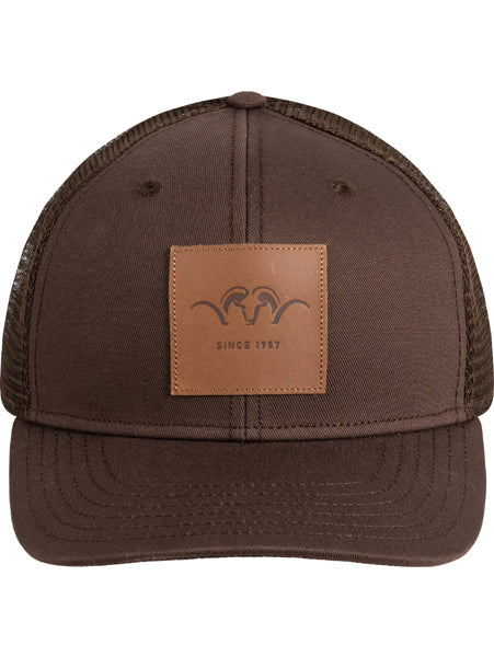Blaser Leather Badge Cap DARK BROWN / ONE SIZE
