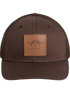 Blaser Leather Badge Cap DARK BROWN / ONE SIZE