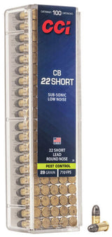 Pest Control Ammo CB 22 Short Subsonic Low-Noise 29gr 100/Box