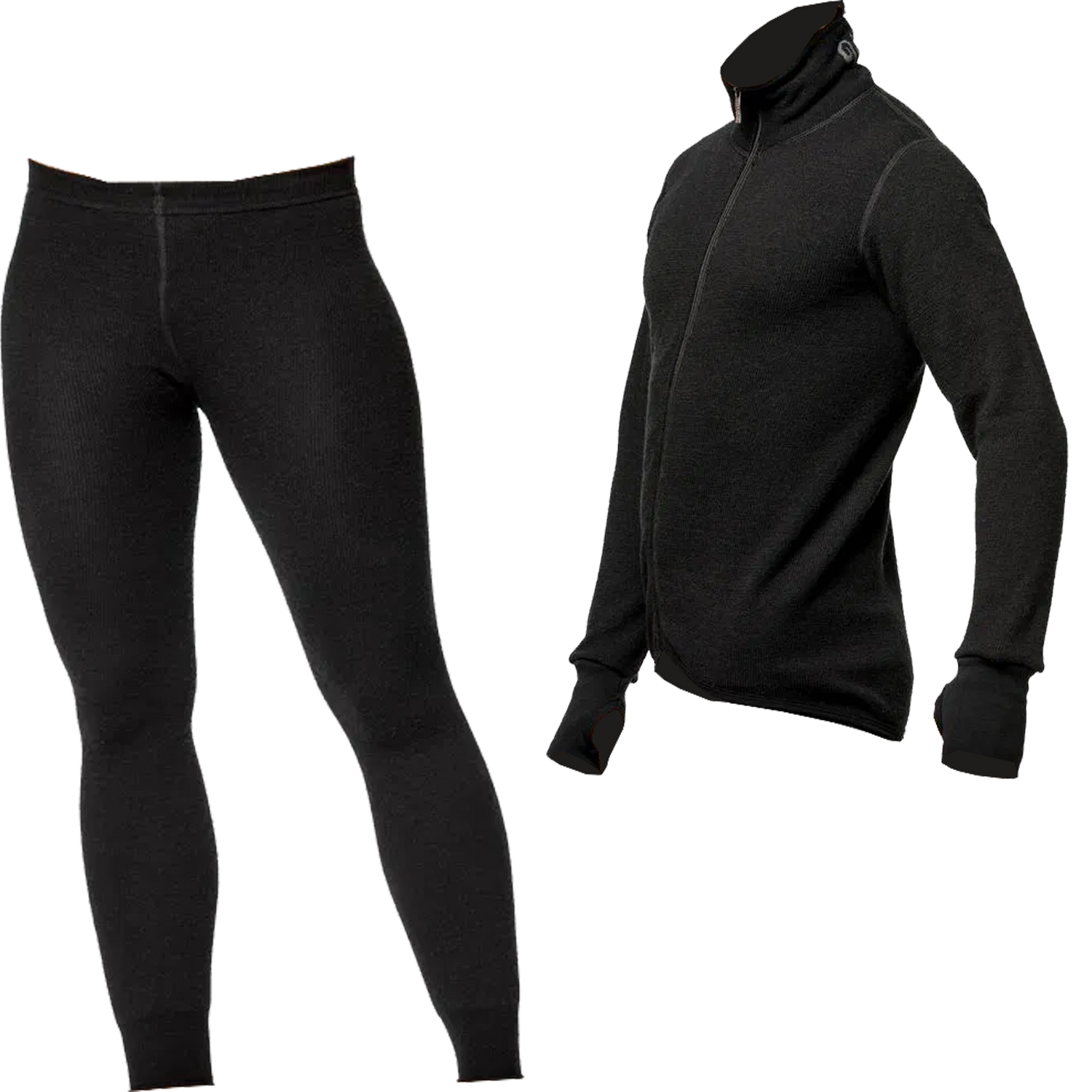 Woolpower 400 paket över & underdel Unisex Black (Full Zip Jacket)