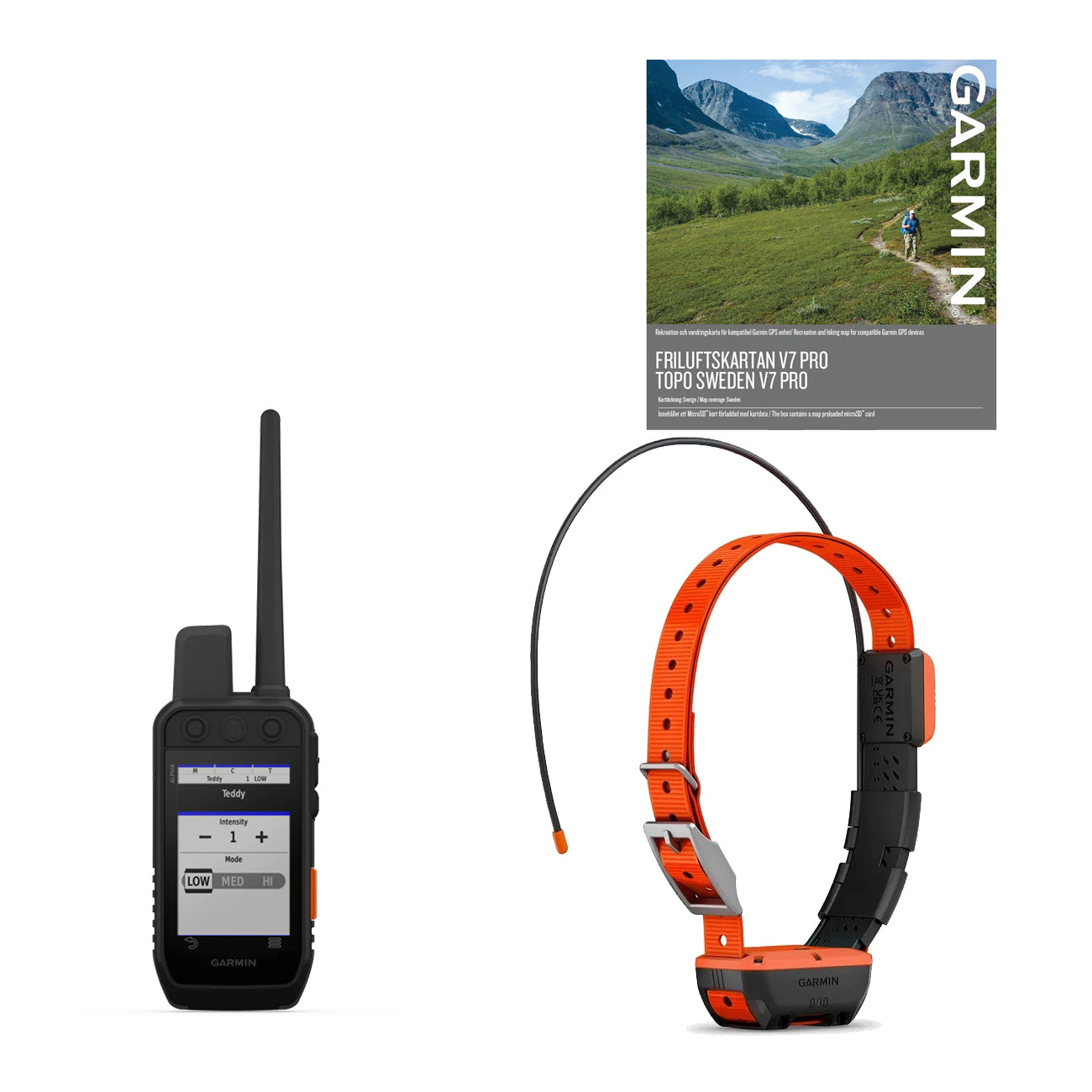 Pejlpaket Standard: Garmin Alpha 300i inkl. T20 Halsband & Friluftskarta