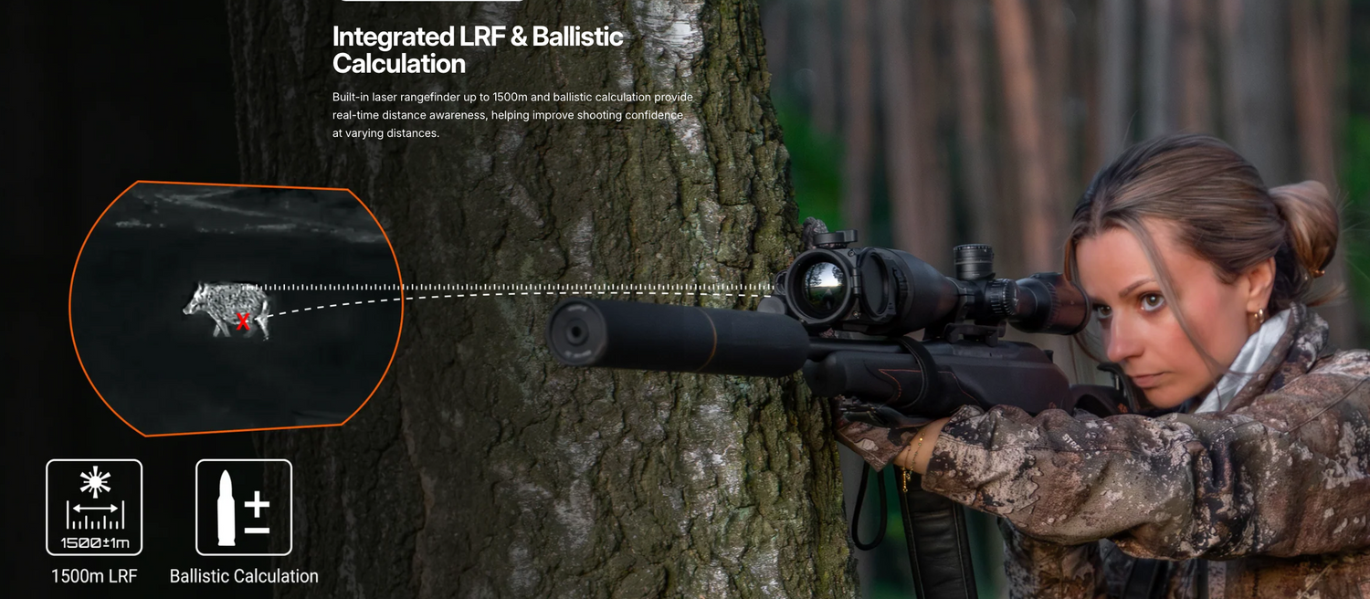 NANO N6 640x512 LRF 50 mm 0-Zero Frontmonterad Värmeadapter Med Laseravståndsmätare