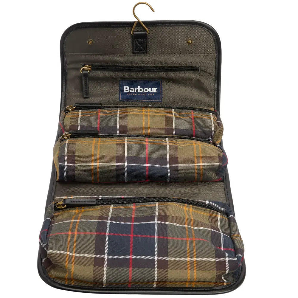 Barbour Tartan Hanging Washbag