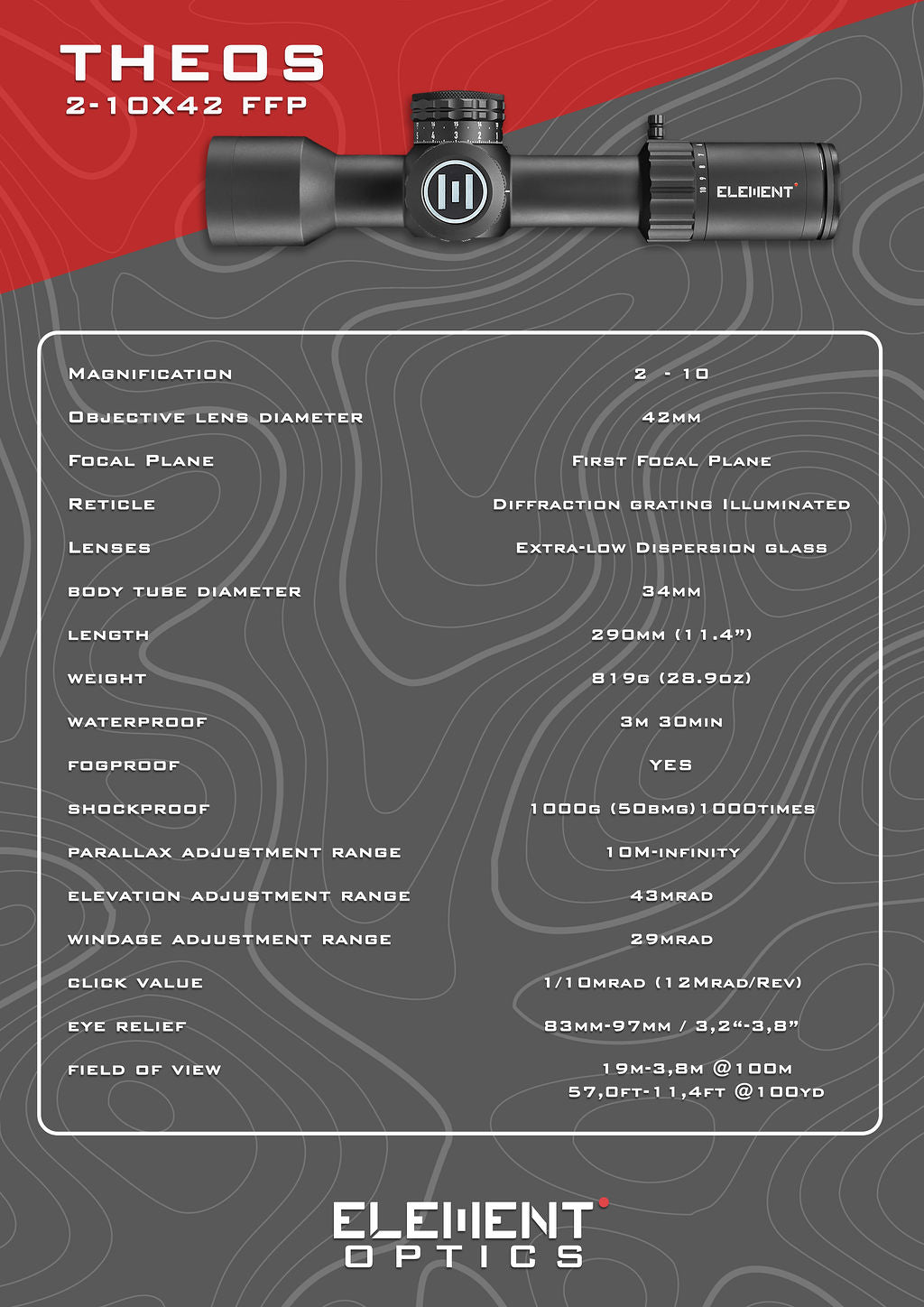 Theos 2-10x42 FFP MIL