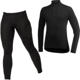 Woolpower 200 paket över & underdel Unisex Black (Zip turtleneck)