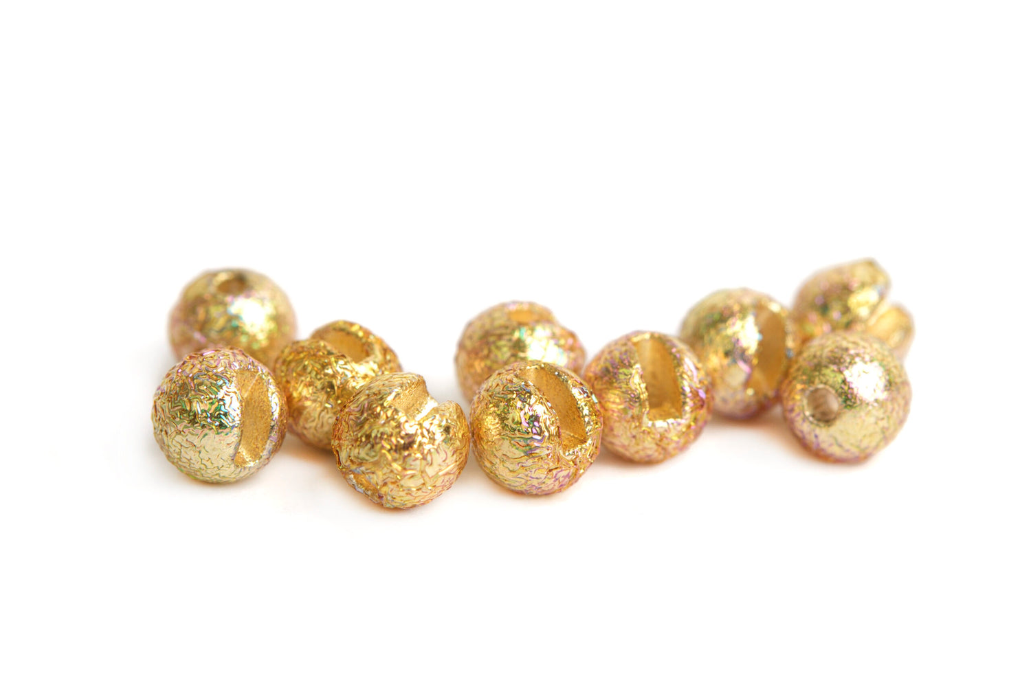 Gritty Slotted Tungsten Beads