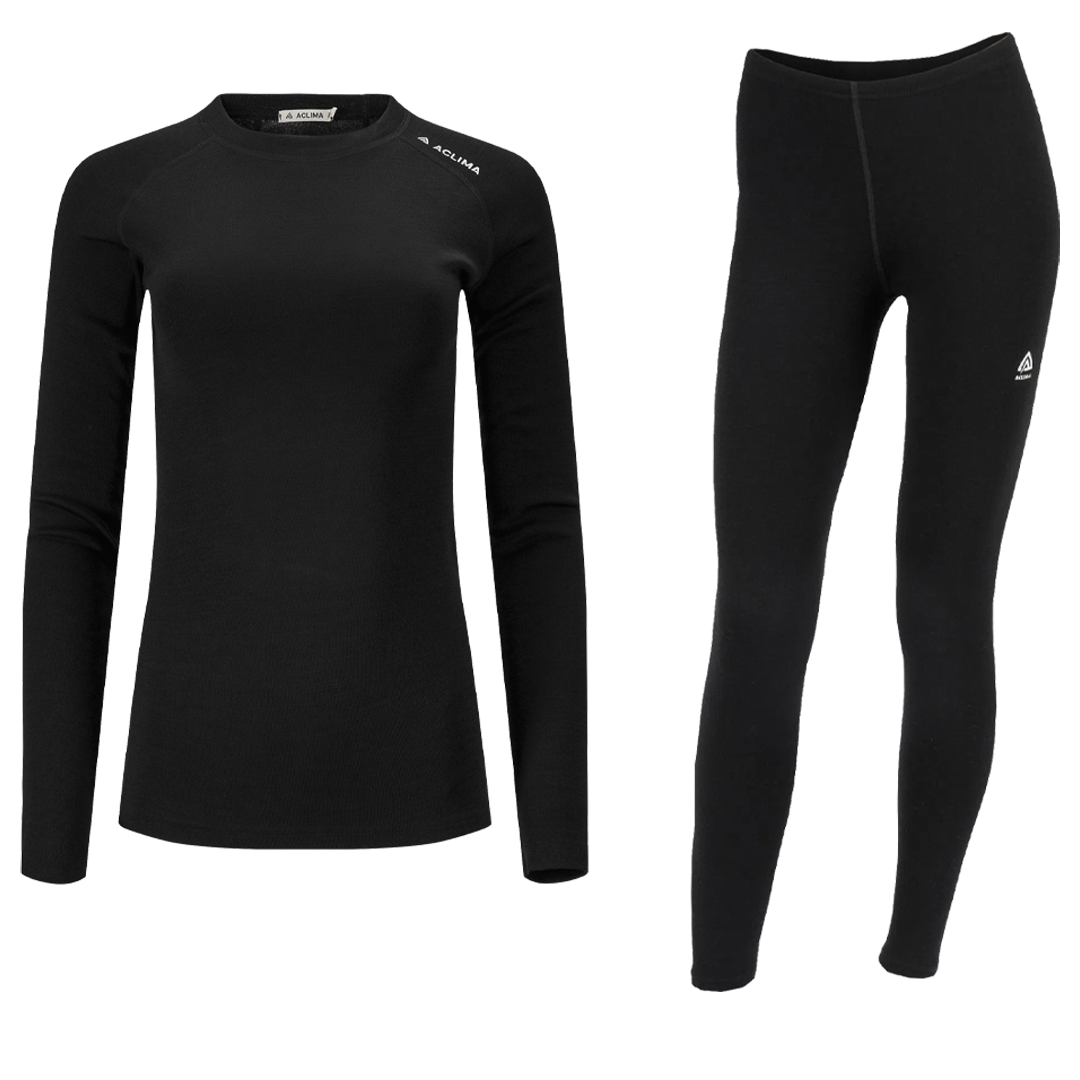 Aclima WarmWool paket över & underdel Women (Crewneck)